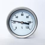 80mm Industrial Bimetal Thermometer Chemical BSP Connection Stainless Steel