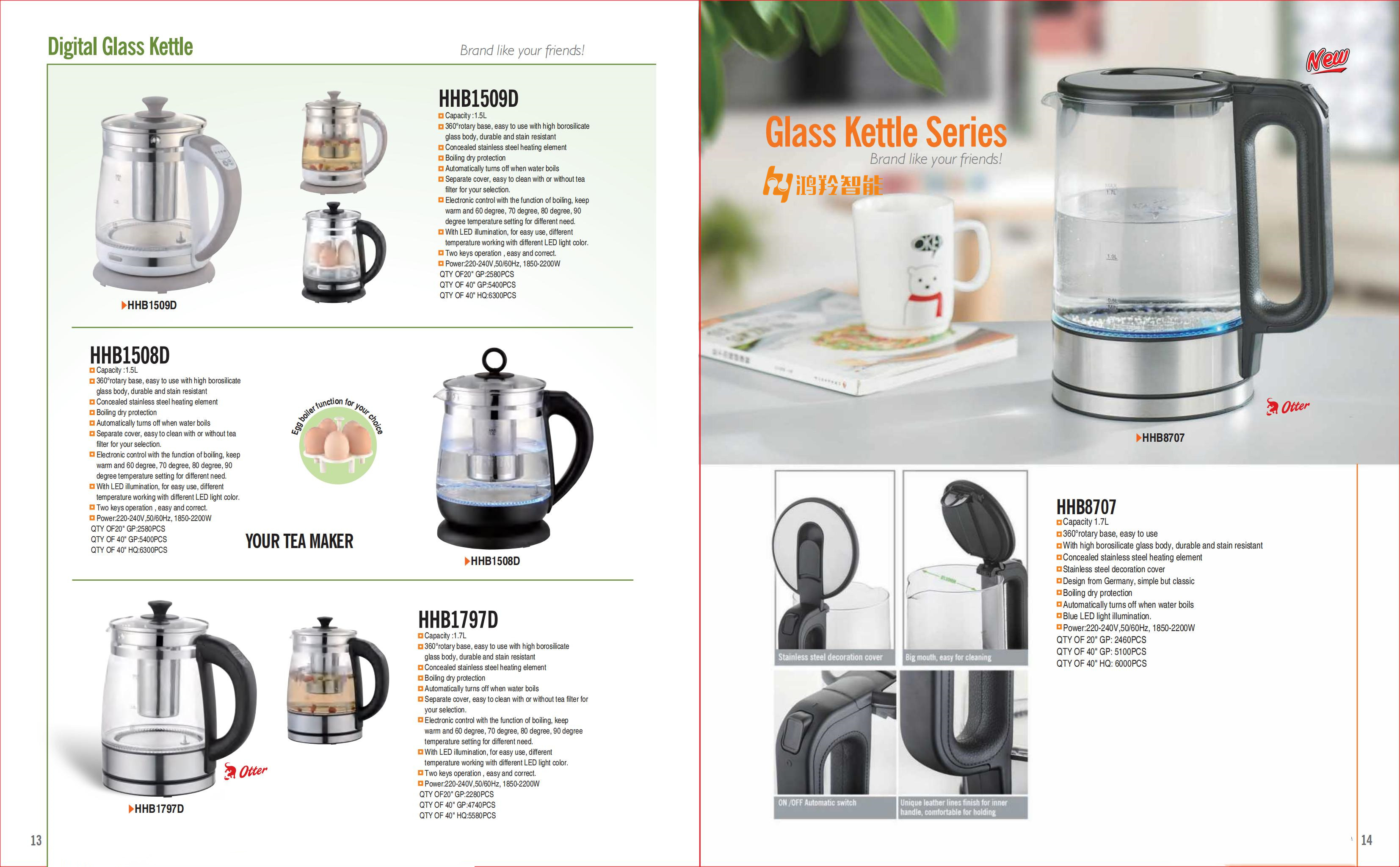 Mechanical Control Electric Glass Kettle Perfect for Household Tea Time