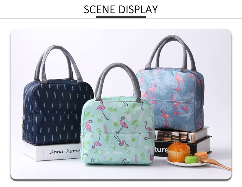 Custom Printed Striped Oxford Insulated Lunch Cooler Bags