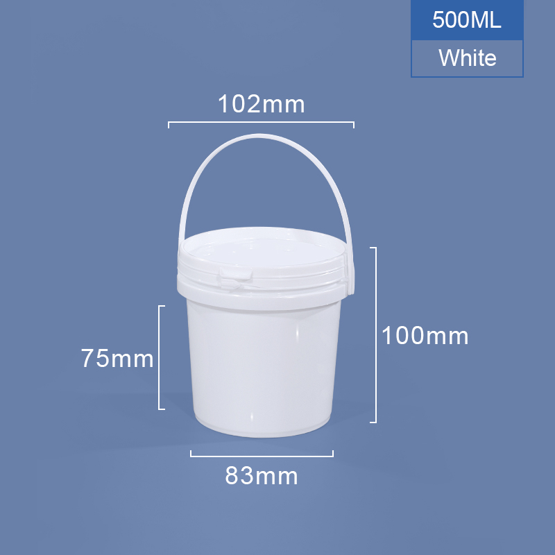liquid fertilizer PP Round Plastic Bucket With Lid Handle Printing with Heat Transfer