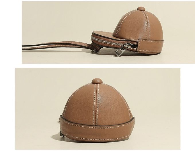 Women Genuine Leather Hat Design Shoulder Bag
