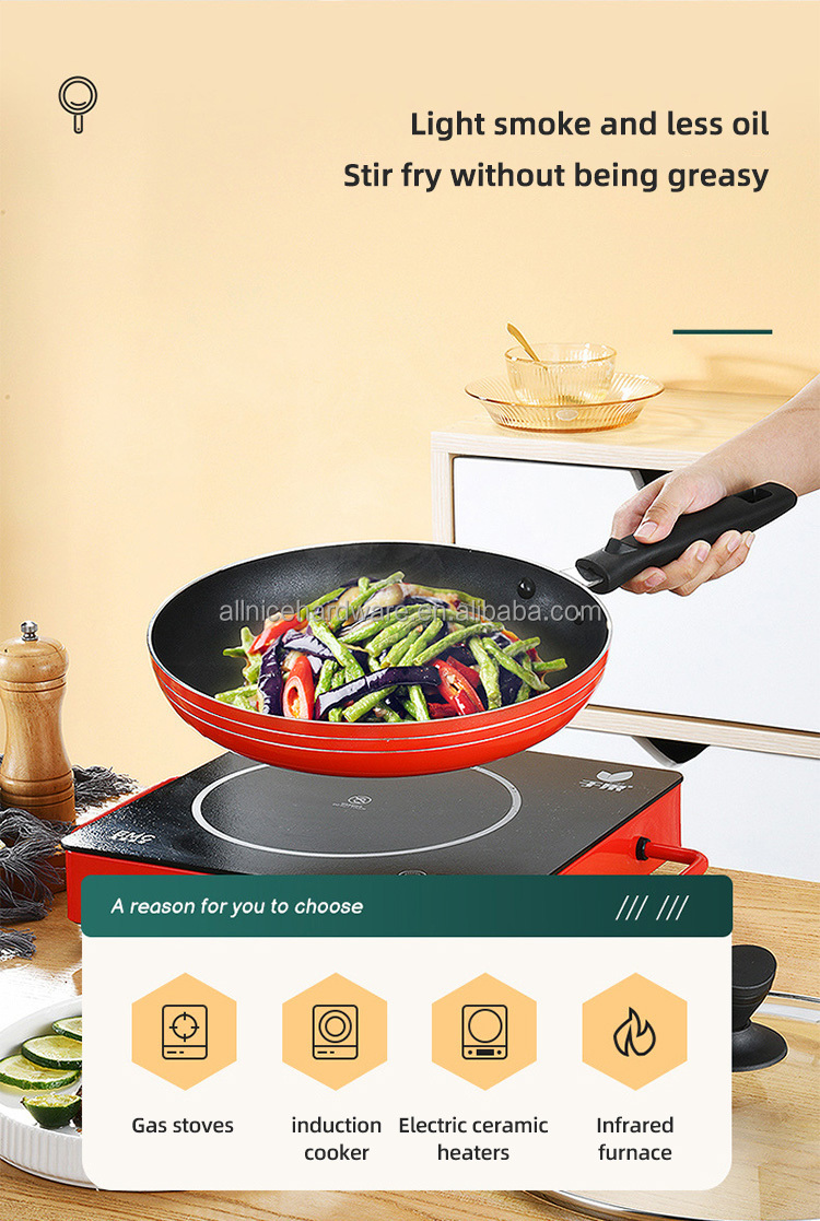 New Design Home Kitchen Custom Cooking Pot non-stick Medical Stone Stainless Steel Frying Pans