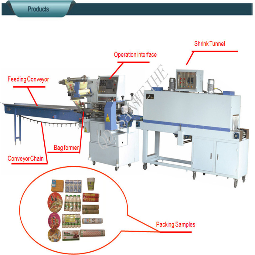 CE Instant Noodle Packing Machine SWC 590 Wrapping Packaging Machine