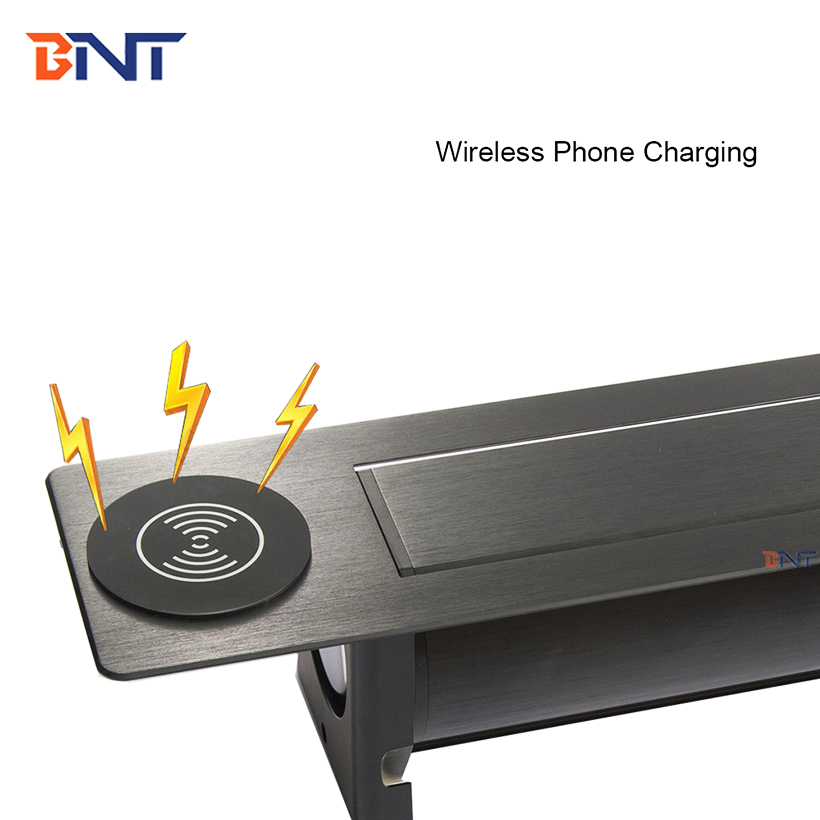 Office conference furniture table top motorised flip up switch socket