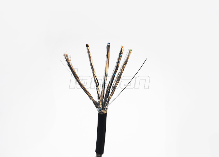Multi Color Stranded Copper S / SFTP Cat6a Ethernet Cable With ROHS Jacket