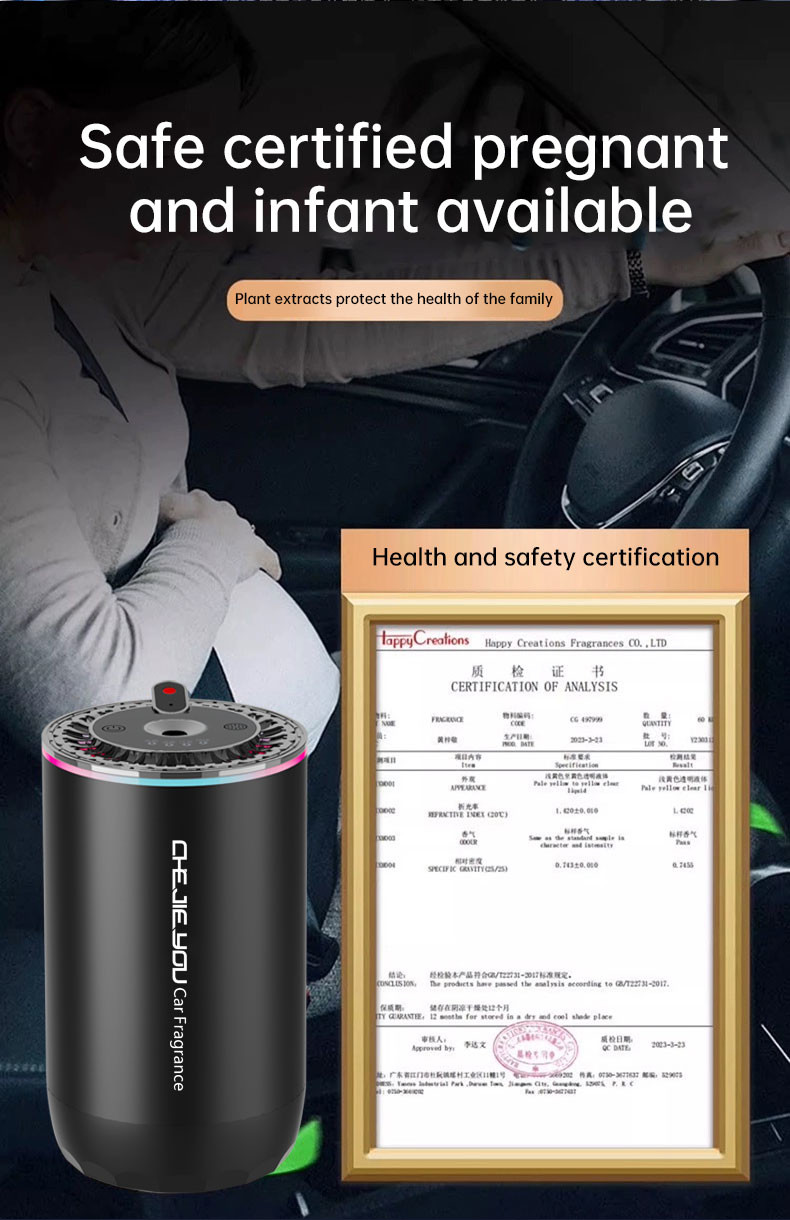 Type C Car Aroma Diffuser Led Light Essential Oil Diffuser 50ML Alloy Xk01b