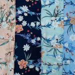 100-200gsm Floral Print Fabric For Dresses , Viscose Rayon Cloth Material