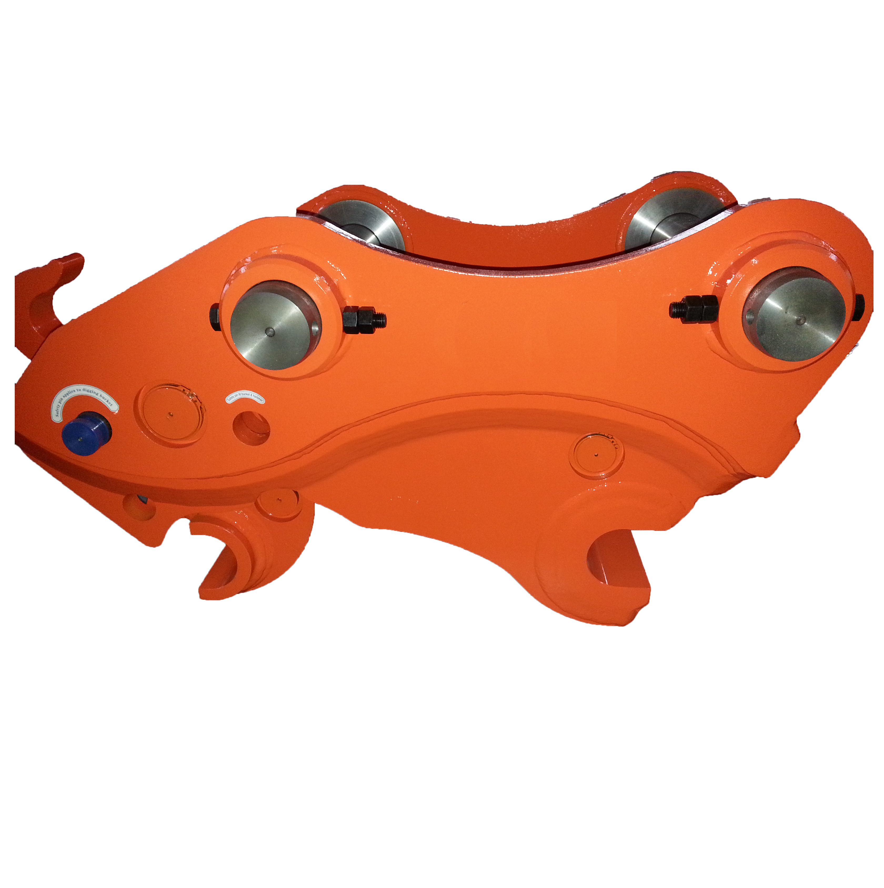 200 kg Mini Excavator Quick Coupler with Mechanical Quick Hitch in Yellow/Orange/Blue