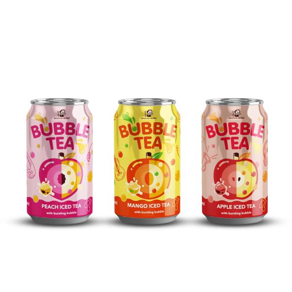 Delight in the Sweetness of Taiwan Apple Bubble Milk Tea Canned Drink with