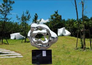 China Outdoor Abstract Stainless Steel Sculpture And Statues Garden Ornaments wholesale