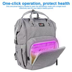 China 300D PU Cation Nursing Bottle LED UV Disinfection Mummy Bag wholesale