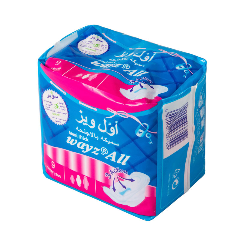 Disposable Pads For Women Biodegradable Herbal Sanitary Heavy Pads Overnight Sanitary Napkins