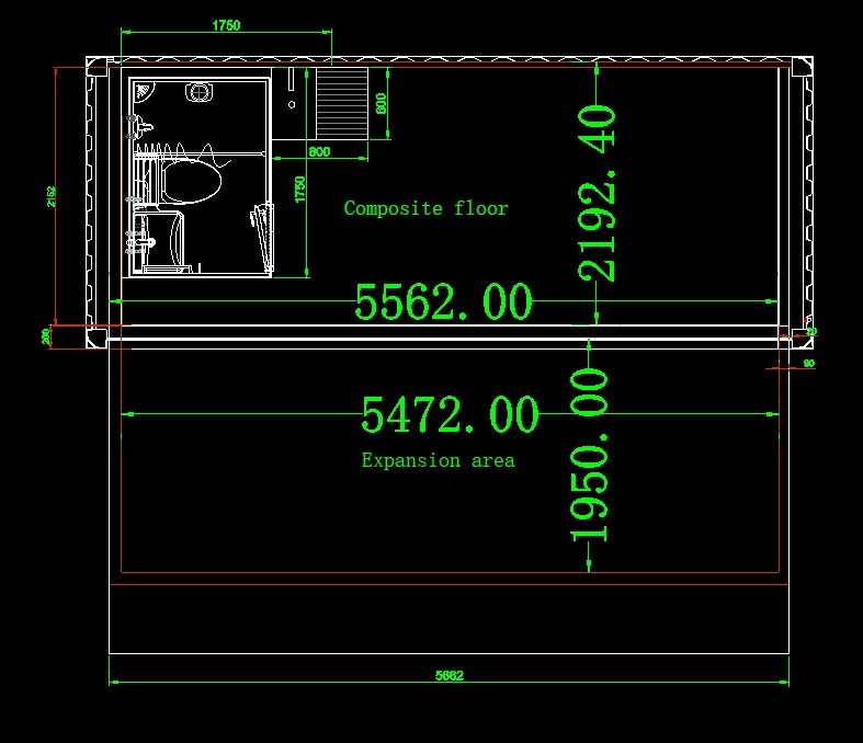 Black Shell Composite Floor Expandable Shipping Container House
