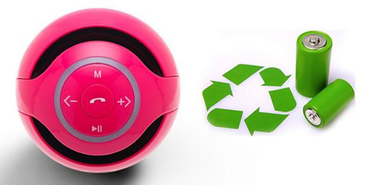Handsfree phone wireless Bluetooth speaker gifts round bass portable mini stereo