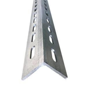 China 90 Degree Galvanized Slotted Angle Steel with 50-100mm Slotted Hole Distance wholesale