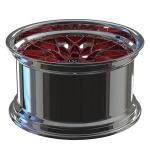 Matt Red Disc Two Forged Rims Taggered 19 21 Inches 5x112 For Audi R8