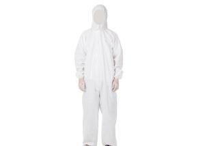 China Antivirus Disposable Protective Coveralls Against Germs Lightweight Design wholesale
