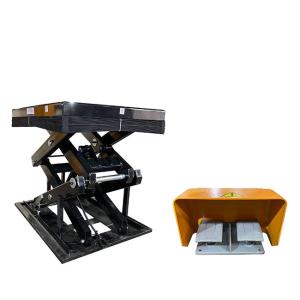 China Transverse Electric Double Scissor Lift Table 2.5 Ton With PVC Wrinkled Skirt Max Height 1100mm wholesale