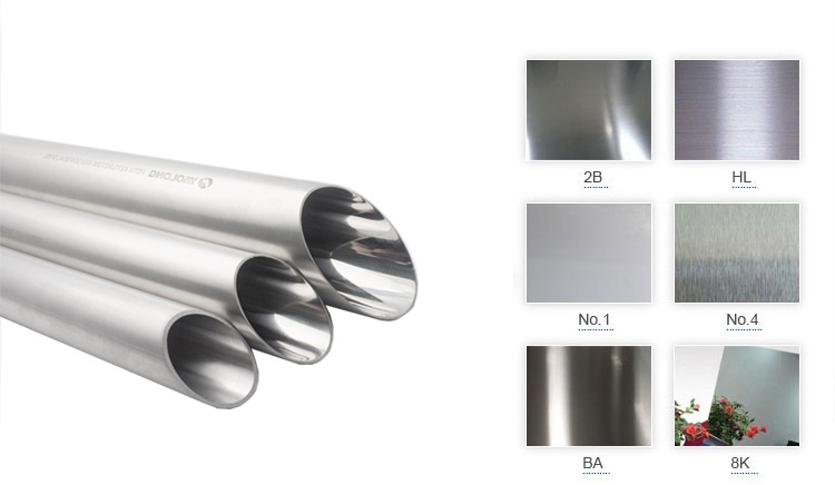 8K Mirror Finish Stainless Steel Pipe Tube 201 2500mm 1D For Industry