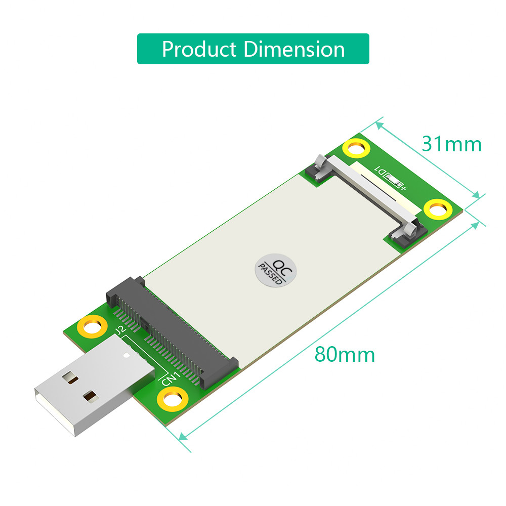 Mini PCI-E To USB Adapter With SIM Card Slot Quick Data Transfer