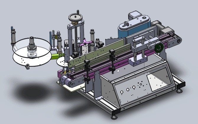 Mitsubishi PLC SS304 Small Bottle Labeling Machine Automatic Label Applicator For Bottles PET Plastic