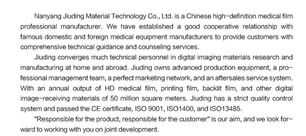 High quality film digital x ray pet medical films  x ray film