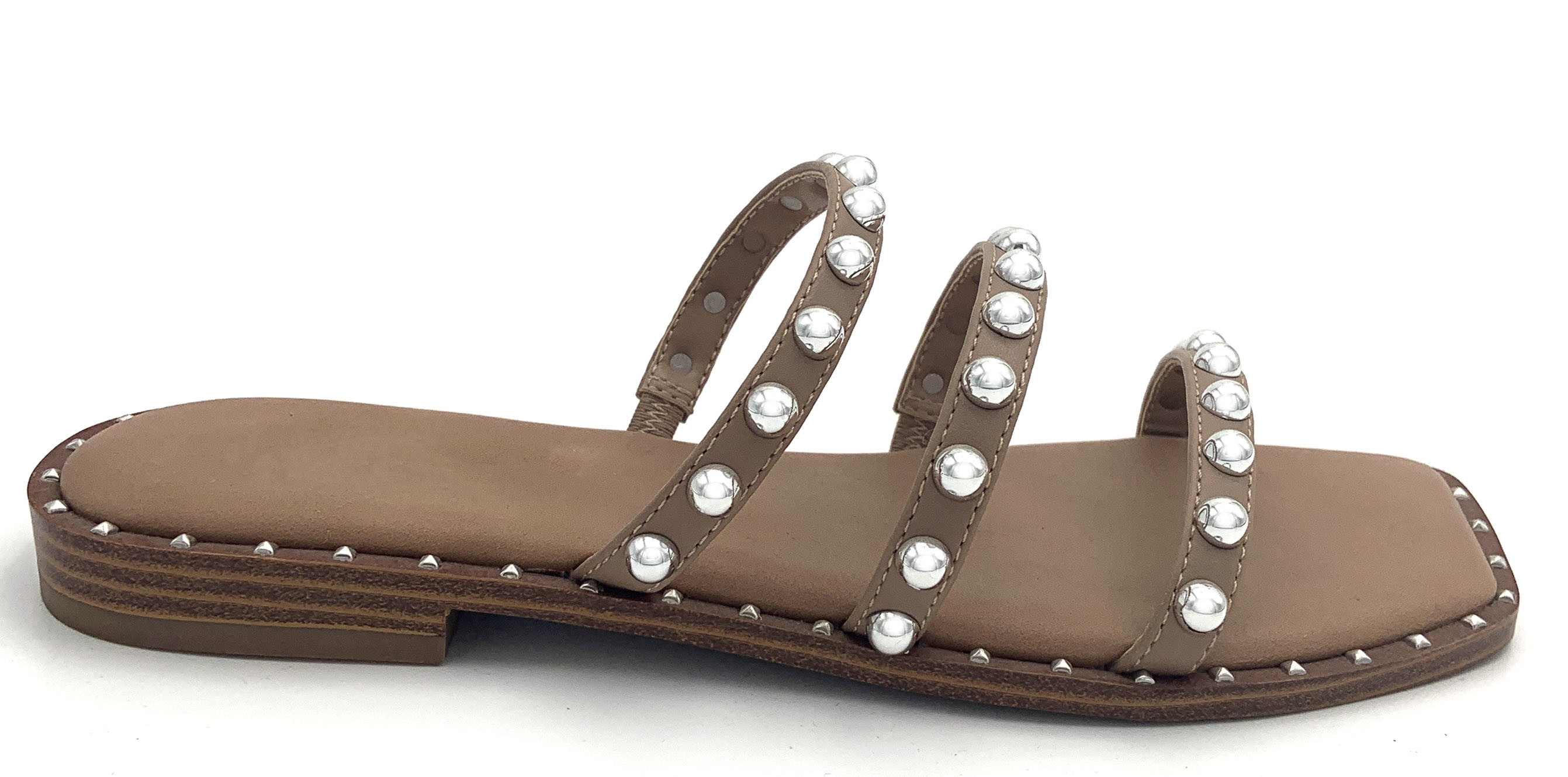 Comfortable Stylish Womens Flat Sandals With Leather Upper Material