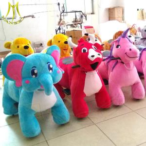 China Hansel amusement park walking electronic stuffed ride on animals wholesale