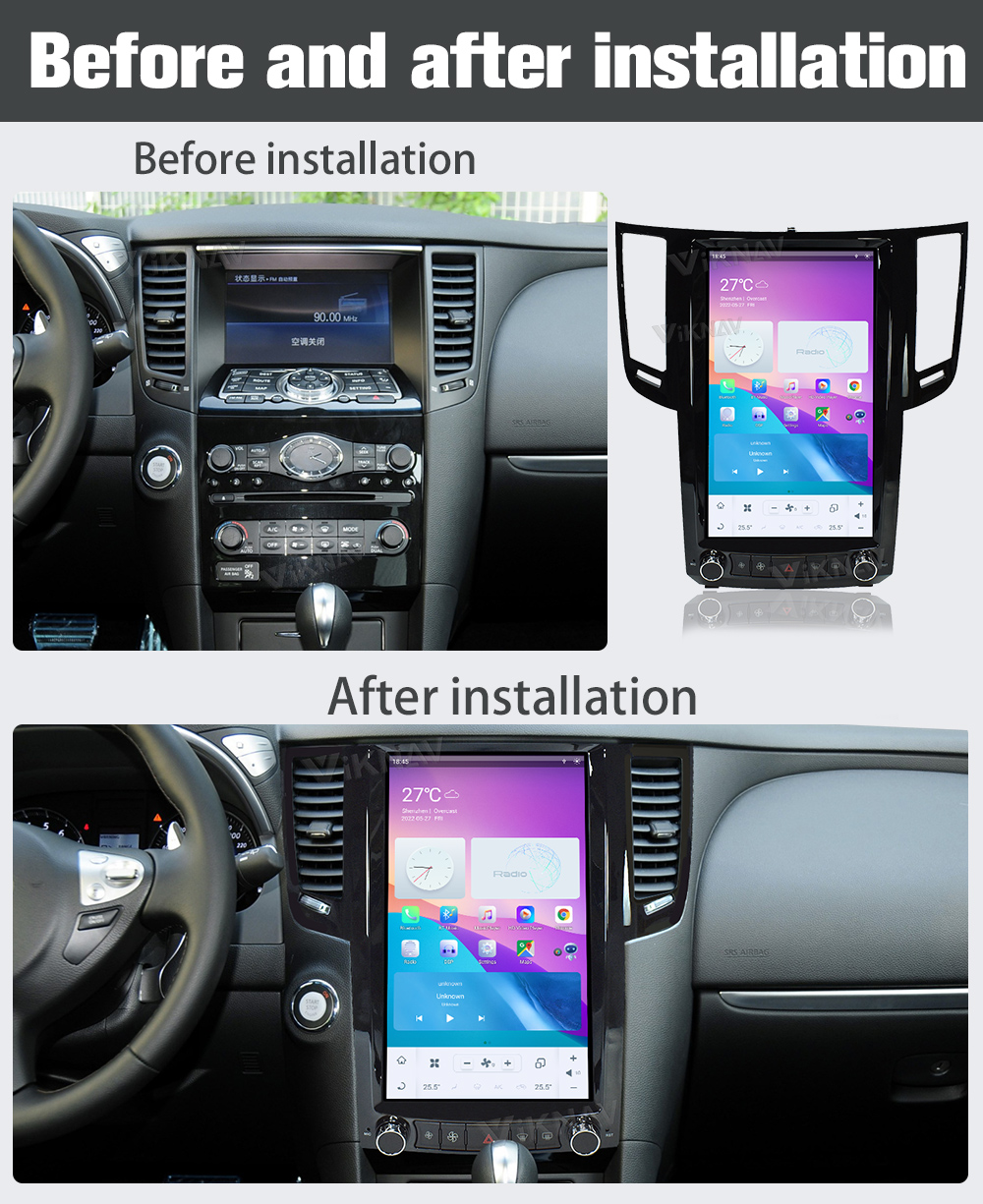 Car Radio Android 11 Head Unit For Infiniti FX35 QX70 GPS Navigation Stereo Recorder