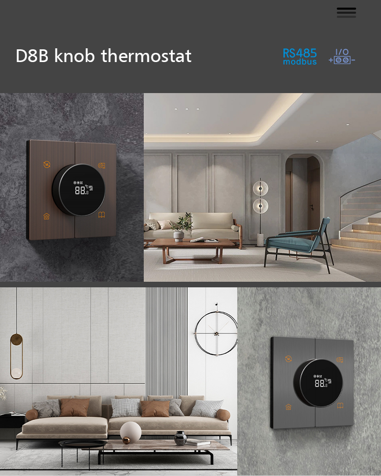 Home Smart Digital Thermostat Temperature Adjustment RS485 Type