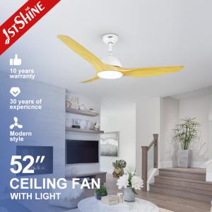 China OEM 52 Inch LED Light Ceiling Fan Remote Control 3 Speed Choice wholesale
