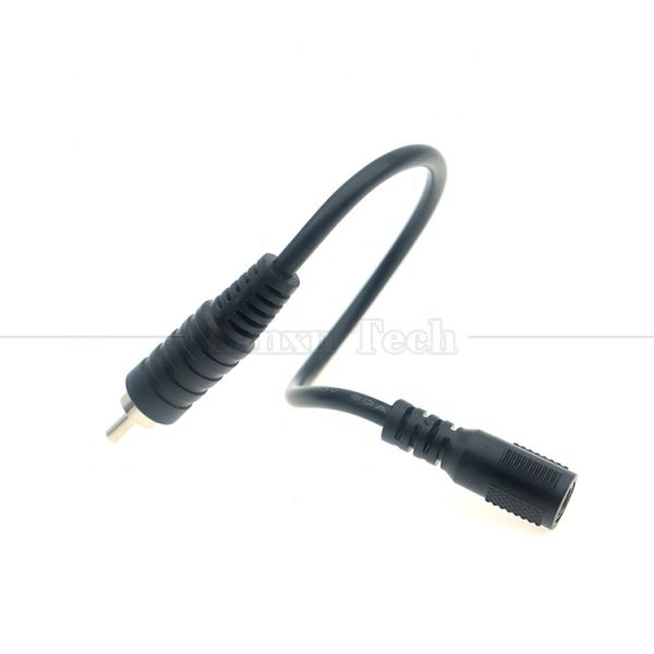 RCA Male to DC 5.5x2.1 5.5x2.5 3.5x1.35mm Female Plug Barrel Jack Pedal 12V DC Power Cable
