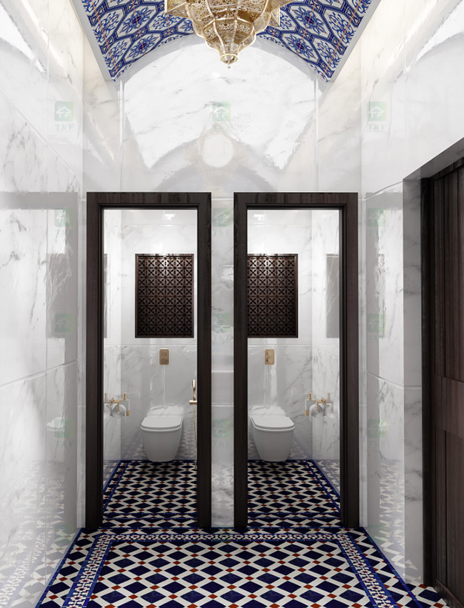 Handmade Square Interior Waterjet Medallions Patterns Marble Stone Floor Tile