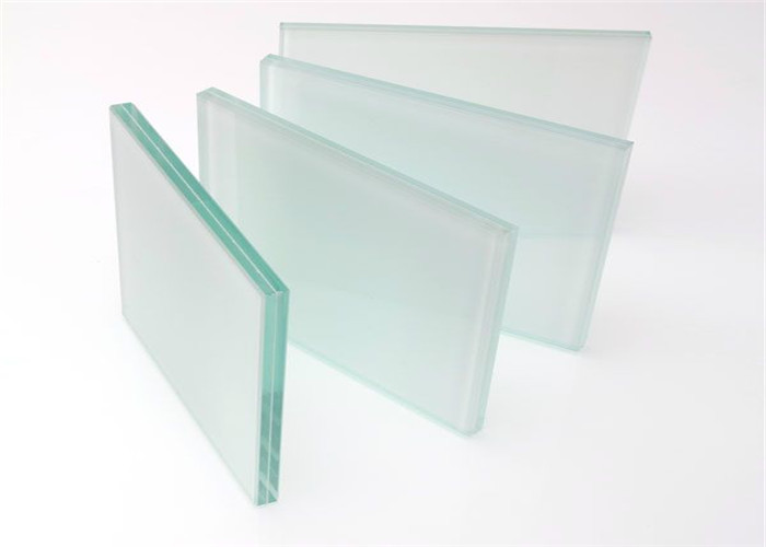 Clear Tempered Laminated Glass , Flat / Curved PVB Interlayer Laminated Glass