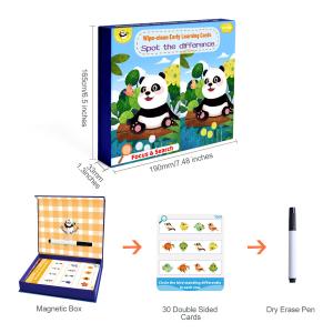 China Spot Difference Learning Wipe Clean Flash Cards Pen Controlled wholesale