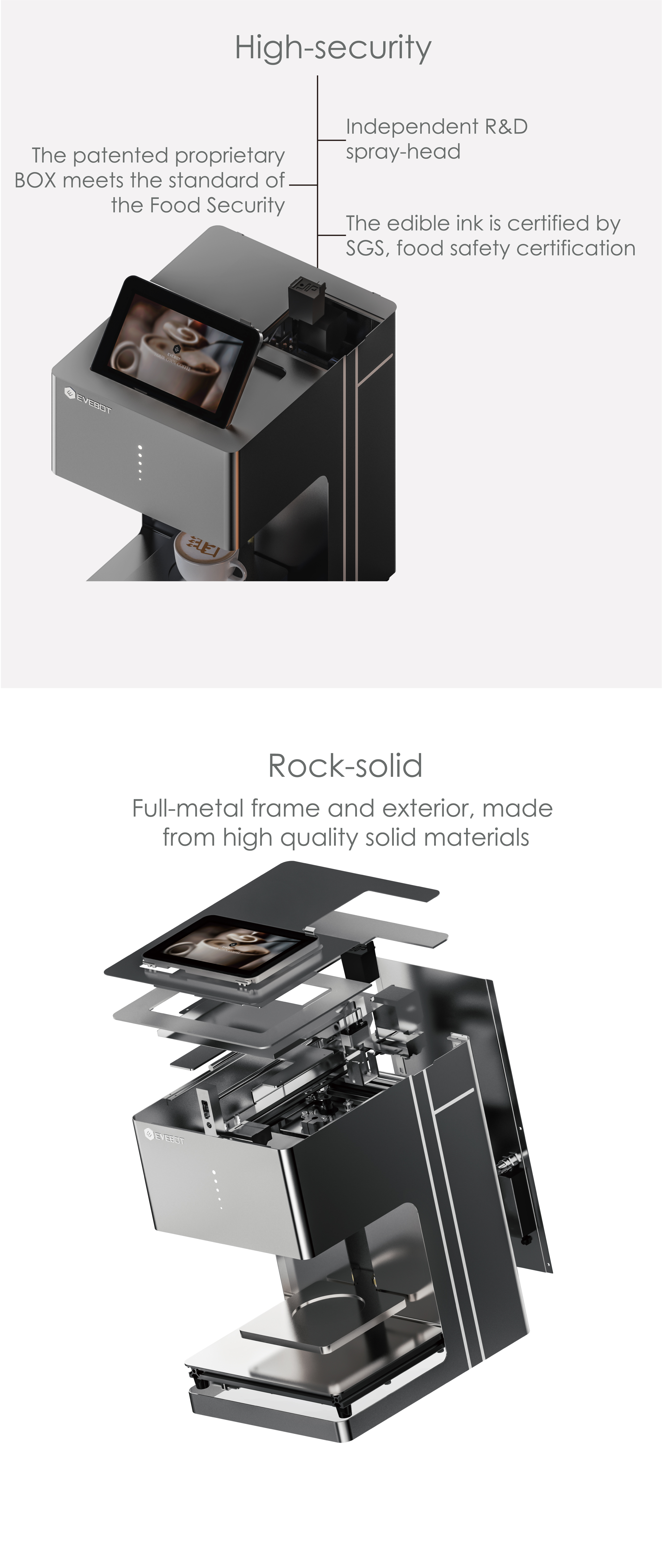 MACAS Single Color Cake Coffee Art Printing Machine 15W