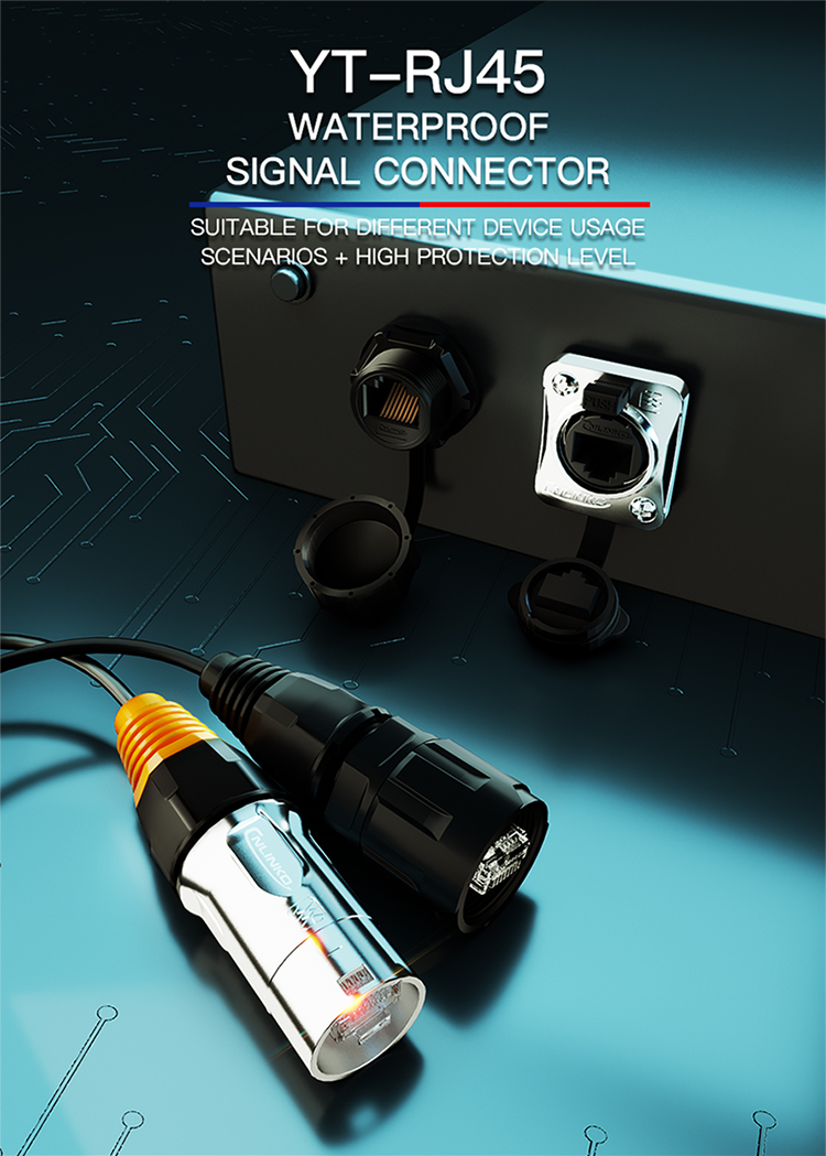 Waterproof Ip67 Cat6 Modular Plug RJ45 Plug Cat6 Utp RJ45 Plug for Led Rental Display Connector
