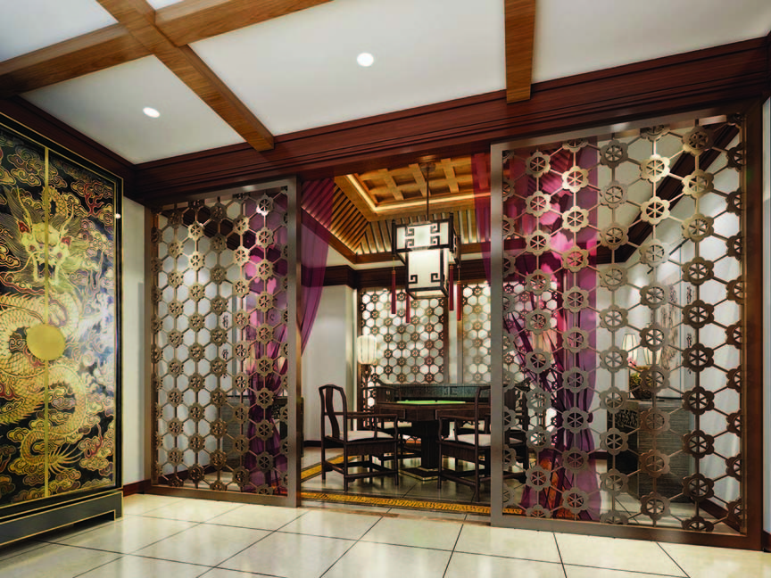 Bronze Stainless Steel Partition For Hotels/Villa/Lobby Interior Decoration