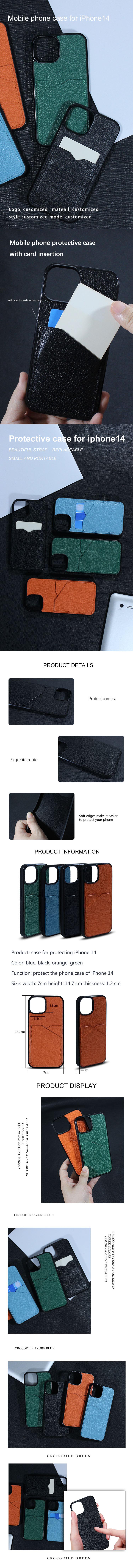 Minibook Genuine Leather Carcasa de telefono Wallet Bag for Daily Life Phone Case