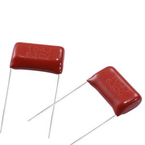China 630V Metalized 100nF Polyester Capacitor CL21 104J630V Pitch 15mm wholesale