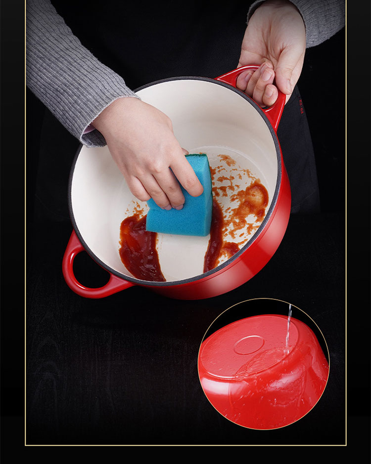 Multi Purpose Cookware Round Dutch Oven Enameled Cast Iron Soup Pot Non-stick Cooking Pot