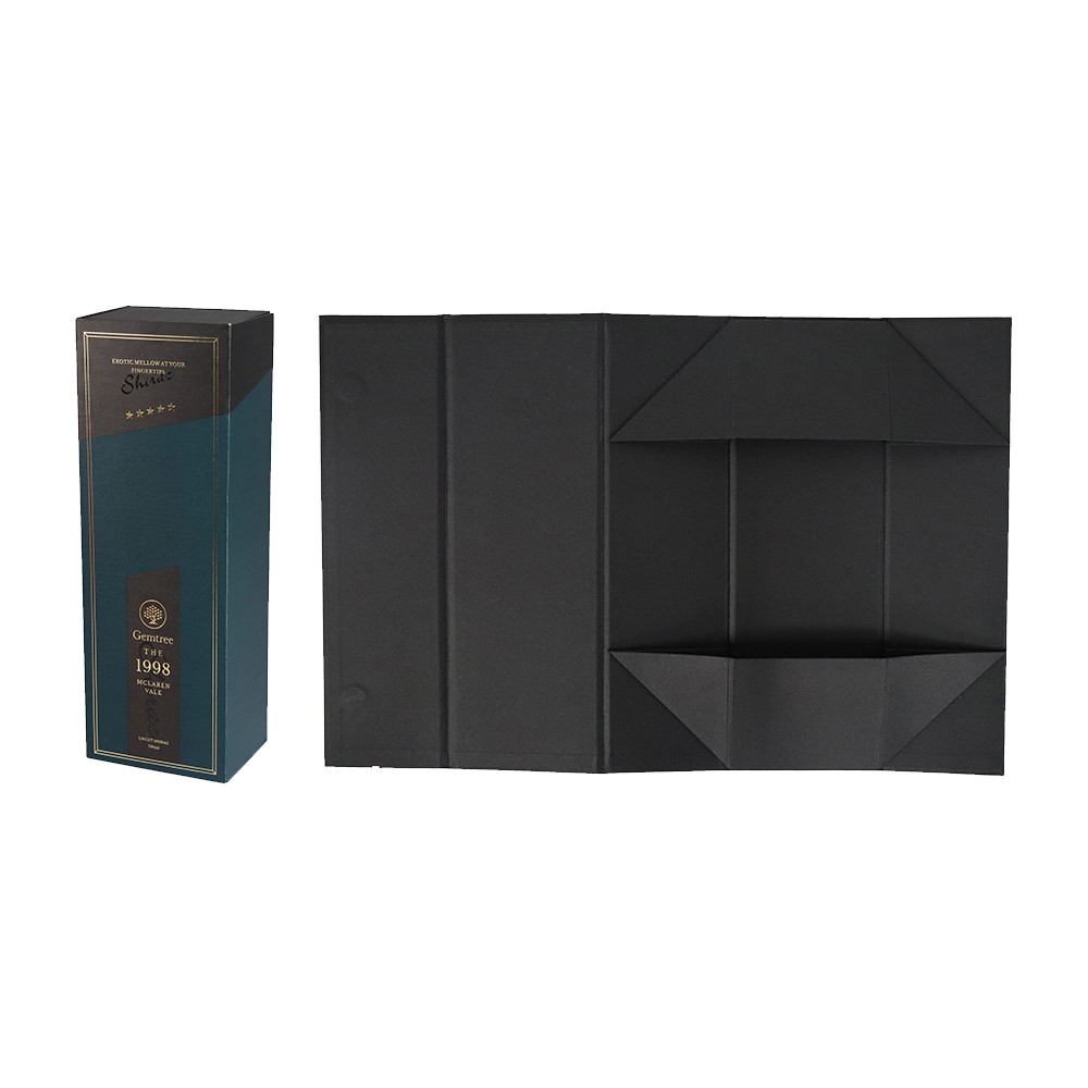 Concealed Magnet Close Wine Gift Packaging Boxes Flip Top CMYK 4C Printing