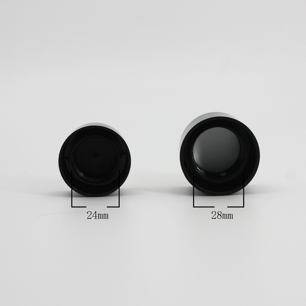 24mm 28mm PP Black Double Layer Flip Top Cap