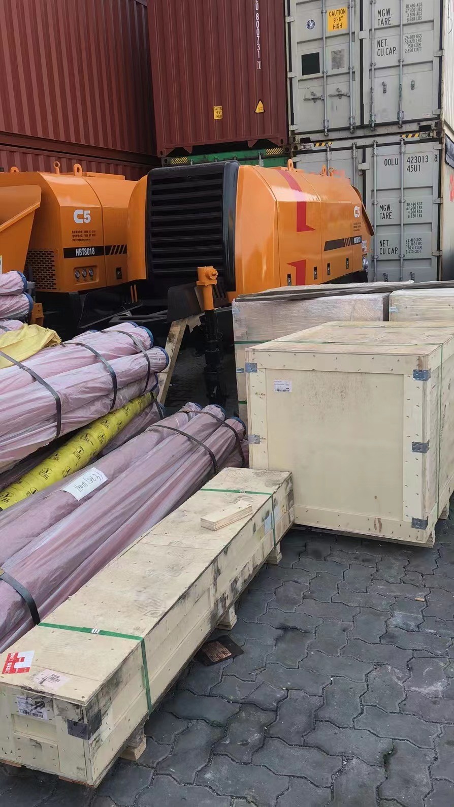 Cylinder Refurbished Concrete Trailer Pump diesel Stationary Concrete Pump