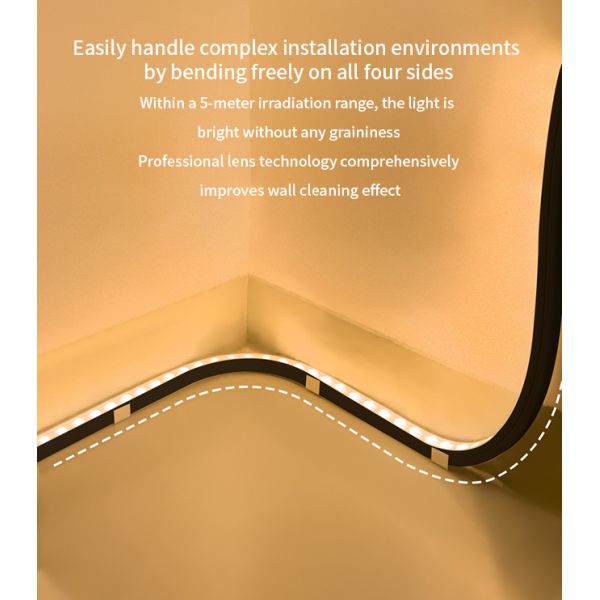 Top And Side Bend Flexible LED Neon Strip Lights 24V Silicone Flex LED Wall Washer IP65