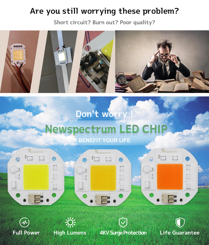 AC220V Horticulture COB Led Chip 50W 20W 30W 1400K For Floodlight