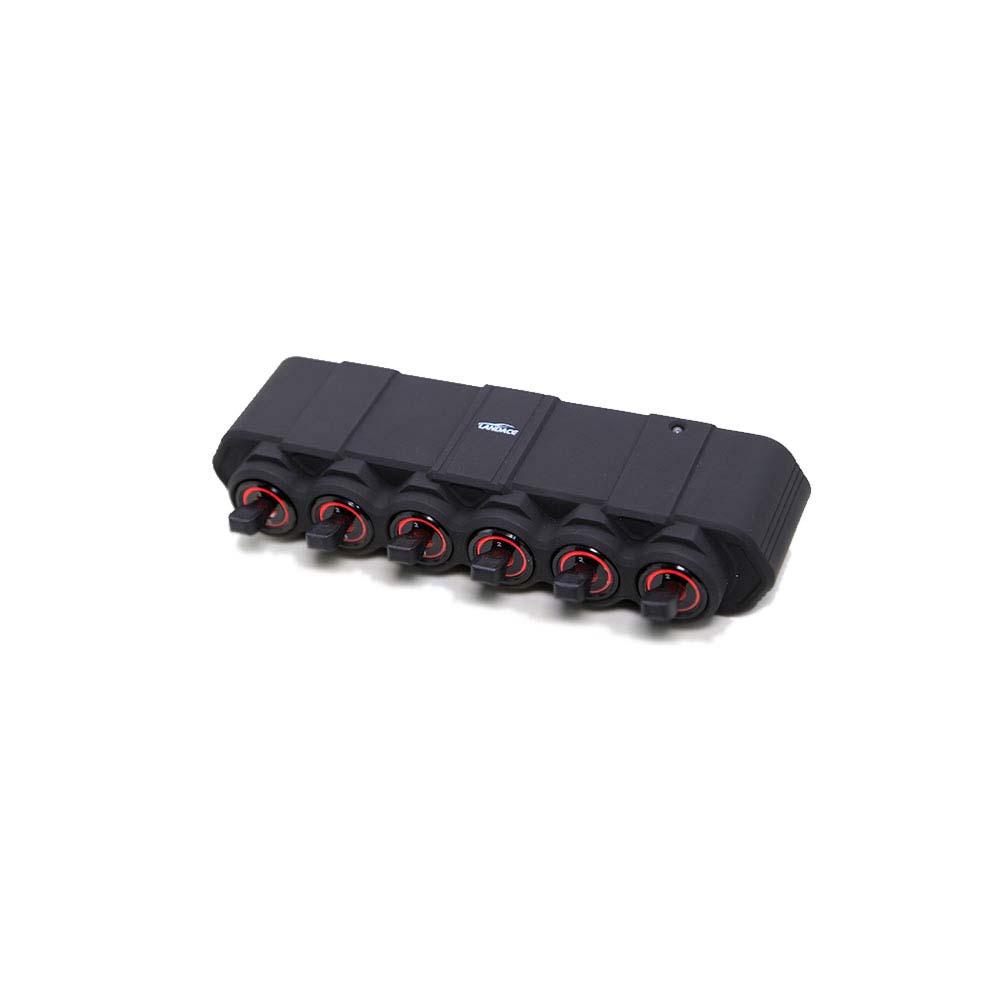 Universal Car and Ship Control Box with 6 Gang Switch Panel and Voltage Monitoring