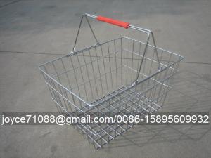China Convenient Metal Shopping Baskets , Supermarket / Grocery Store Baskets wholesale