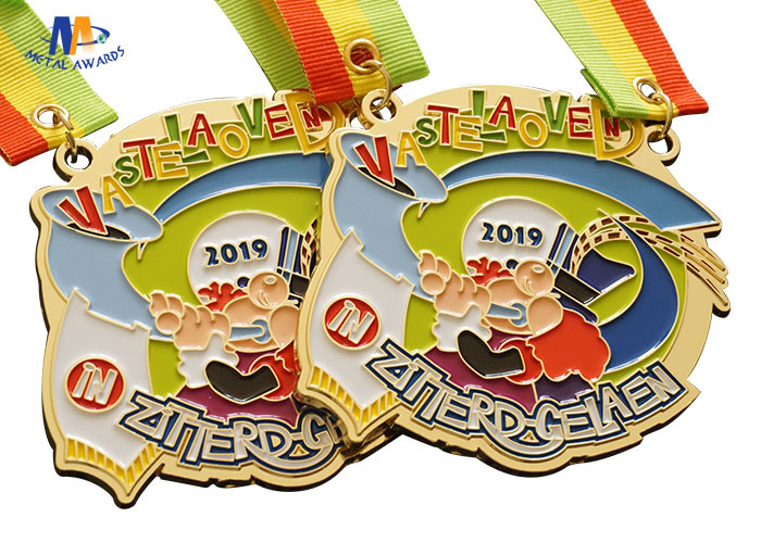 Personlized Metal Award Medals Colorful Filled Medailles 88.9*3MM