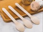 160mm Birchwood Disposable Wooden Eating Utensils forks and spoons Party